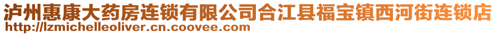 瀘州惠康大藥房連鎖有限公司合江縣福寶鎮(zhèn)西河街連鎖店