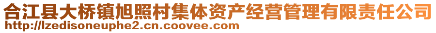 合江縣大橋鎮(zhèn)旭照村集體資產(chǎn)經(jīng)營(yíng)管理有限責(zé)任公司