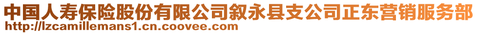 中國人壽保險股份有限公司敘永縣支公司正東營銷服務部