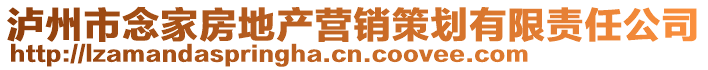 瀘州市念家房地產(chǎn)營(yíng)銷策劃有限責(zé)任公司