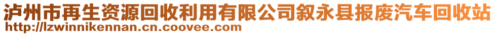 瀘州市再生資源回收利用有限公司敘永縣報(bào)廢汽車回收站