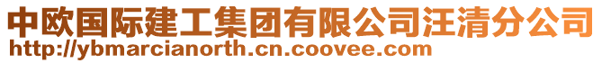 中欧国际建工集团有限公司汪清分公司