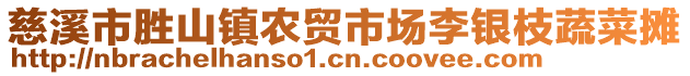 慈溪市胜山镇农贸市场李银枝蔬菜摊