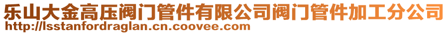 樂(lè)山大金高壓閥門(mén)管件有限公司閥門(mén)管件加工分公司