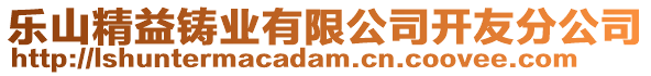 樂(lè)山精益鑄業(yè)有限公司開友分公司