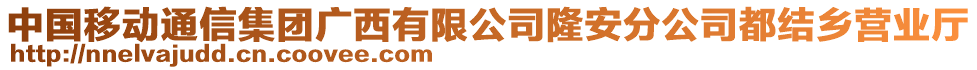 中國移動通信集團(tuán)廣西有限公司隆安分公司都結(jié)鄉(xiāng)營業(yè)廳