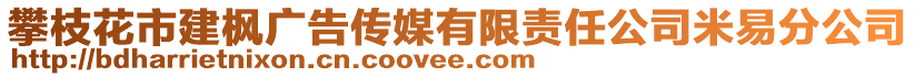 攀枝花市建楓廣告?zhèn)髅接邢挢?zé)任公司米易分公司