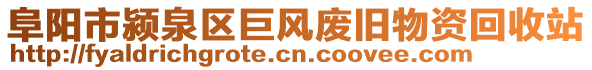 阜陽(yáng)市潁泉區(qū)巨風(fēng)廢舊物資回收站