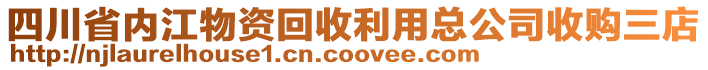 四川省內(nèi)江物資回收利用總公司收購三店