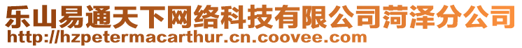 樂山易通天下網(wǎng)絡(luò)科技有限公司菏澤分公司