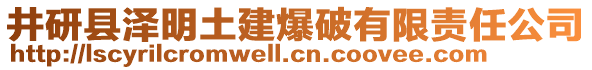 井研县泽明土建爆破有限责任公司