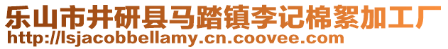 乐山市井研县马踏镇李记棉絮加工厂