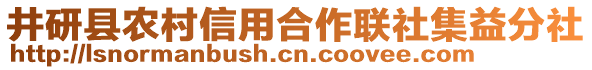 井研縣農(nóng)村信用合作聯(lián)社集益分社