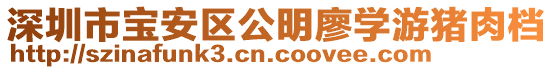 深圳市寶安區(qū)公明廖學游豬肉檔