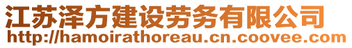 江蘇澤方建設(shè)勞務(wù)有限公司