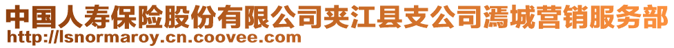 中國人壽保險股份有限公司夾江縣支公司漹城營銷服務(wù)部