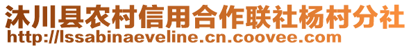 沐川縣農(nóng)村信用合作聯(lián)社楊村分社