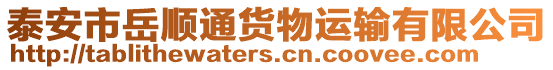 泰安市岳順通貨物運(yùn)輸有限公司