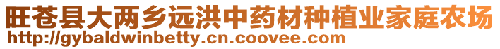 旺蒼縣大兩鄉(xiāng)遠(yuǎn)洪中藥材種植業(yè)家庭農(nóng)場(chǎng)