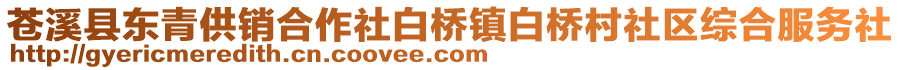 蒼溪縣東青供銷合作社白橋鎮(zhèn)白橋村社區(qū)綜合服務(wù)社