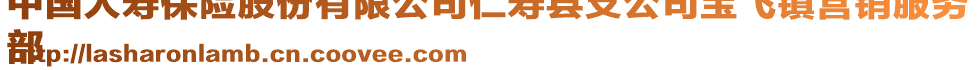 中國(guó)人壽保險(xiǎn)股份有限公司仁壽縣支公司寶飛鎮(zhèn)營(yíng)銷服務(wù)
部