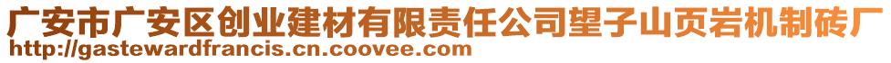 廣安市廣安區(qū)創(chuàng)業(yè)建材有限責(zé)任公司望子山頁巖機(jī)制磚廠