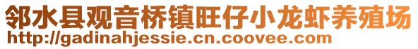 鄰水縣觀音橋鎮(zhèn)旺仔小龍蝦養(yǎng)殖場(chǎng)
