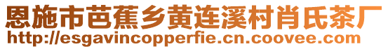 恩施市芭蕉鄉(xiāng)黃連溪村肖氏茶廠