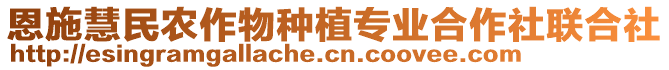 恩施慧民農(nóng)作物種植專業(yè)合作社聯(lián)合社