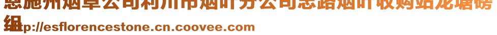 恩施州煙草公司利川市煙葉分公司忠路煙葉收購(gòu)站龍?zhí)涟?
組