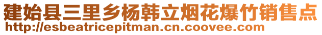 建始縣三里鄉(xiāng)楊韓立煙花爆竹銷售點(diǎn)