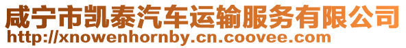 咸寧市凱泰汽車(chē)運(yùn)輸服務(wù)有限公司