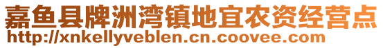 嘉魚(yú)縣牌洲灣鎮(zhèn)地宜農(nóng)資經(jīng)營(yíng)點(diǎn)