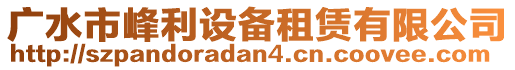 广水市峰利设备租赁有限公司