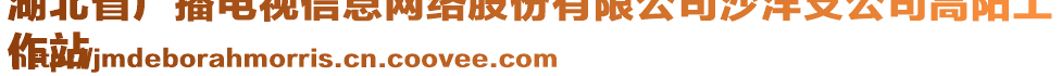 湖北省廣播電視信息網(wǎng)絡股份有限公司沙洋支公司高陽工
作站