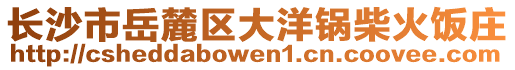 長沙市岳麓區(qū)大洋鍋柴火飯莊