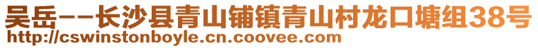 吳岳--長沙縣青山鋪鎮青山村龍口塘組38號