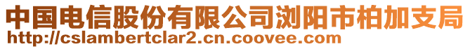 中國電信股份有限公司瀏陽市柏加支局