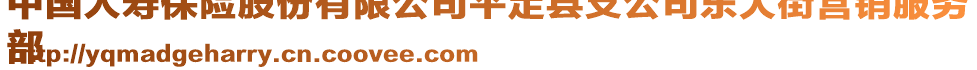 中國人壽保險股份有限公司平定縣支公司東大街營銷服務(wù)
部