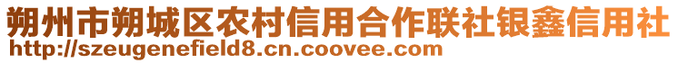 朔州市朔城區(qū)農(nóng)村信用合作聯(lián)社銀鑫信用社