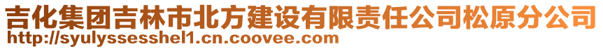 吉化集團(tuán)吉林市北方建設(shè)有限責(zé)任公司松原分公司