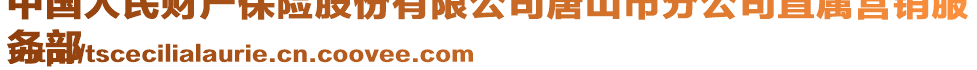 中國(guó)人民財(cái)產(chǎn)保險(xiǎn)股份有限公司唐山市分公司直屬營(yíng)銷(xiāo)服
務(wù)部