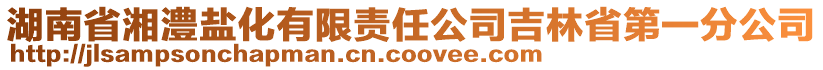 湖南省湘澧鹽化有限責(zé)任公司吉林省第一分公司