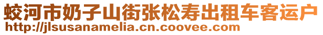 蛟河市奶子山街张松寿出租车客运户