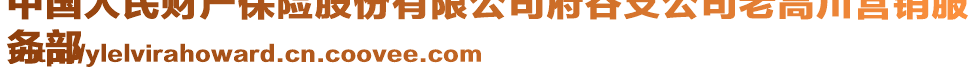 中国人民财产保险股份有限公司府谷支公司老高川营销服
务部