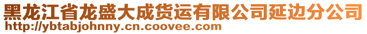 黑龍江省龍盛大成貨運(yùn)有限公司延邊分公司