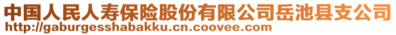 中國人民人壽保險(xiǎn)股份有限公司岳池縣支公司