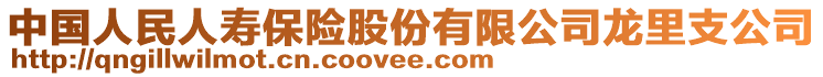 中國(guó)人民人壽保險(xiǎn)股份有限公司龍里支公司