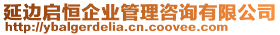 延邊啟恒企業(yè)管理咨詢有限公司