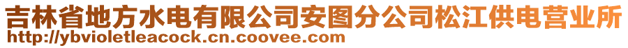 吉林省地方水電有限公司安圖分公司松江供電營(yíng)業(yè)所